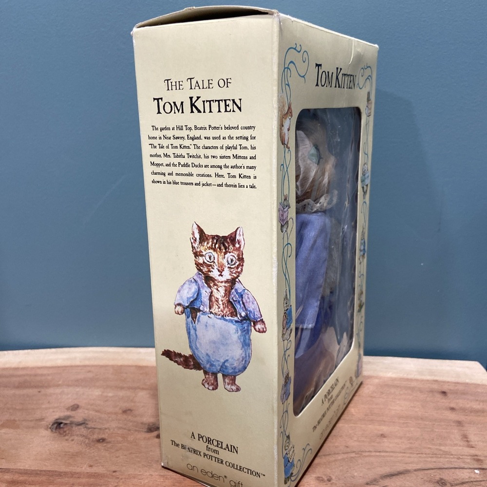 1987 Eden Toys Beatrix Potter Collection "Tom Kitten" Porcelain Head with box - Picture 3 of 8